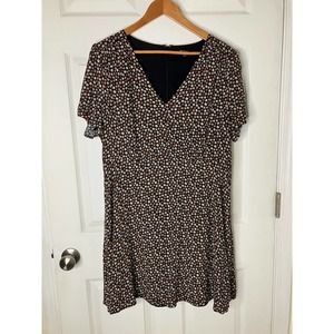 Madewell Floral Short Sleeve Fit Flare Dress Women's 16